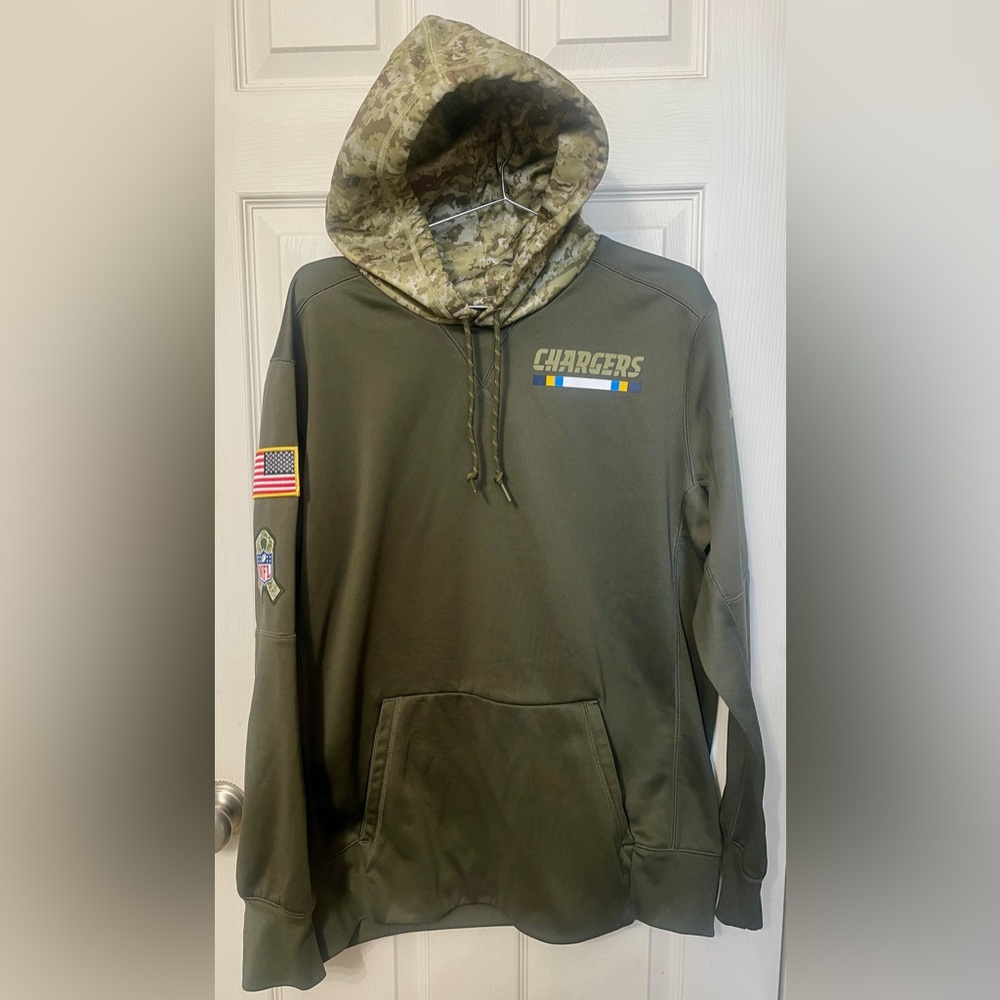 Los Angeles Chargers Nike Salute To Service Military Hoodie Sweatshirt Men's L